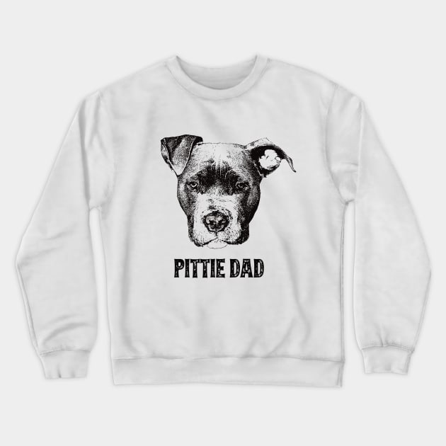 Pittie Dad American Pit Bull Terrier Crewneck Sweatshirt by DoggyStyles